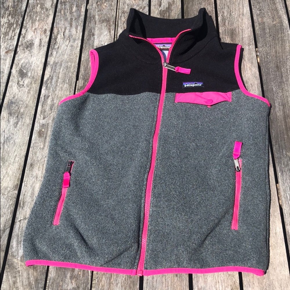 Patagonia Synchilla Fleece Black/Grey/Pink Vest